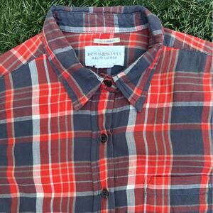 Denim & Supply Ralph Lauren RL Tomboy Lightweight Cotton Plaid Button Up Shirt S